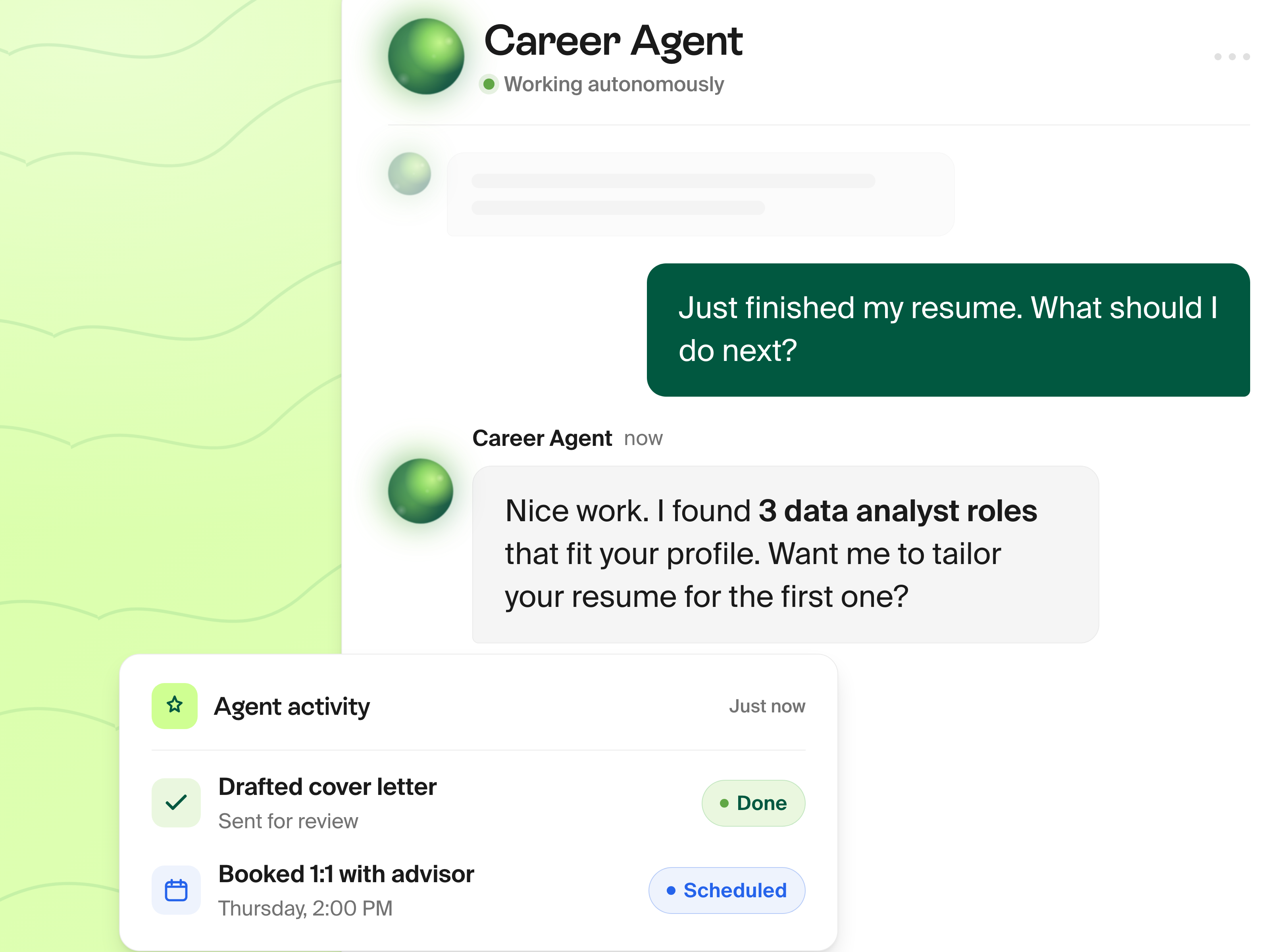 AI Career Advisor providing personalized job search guidance