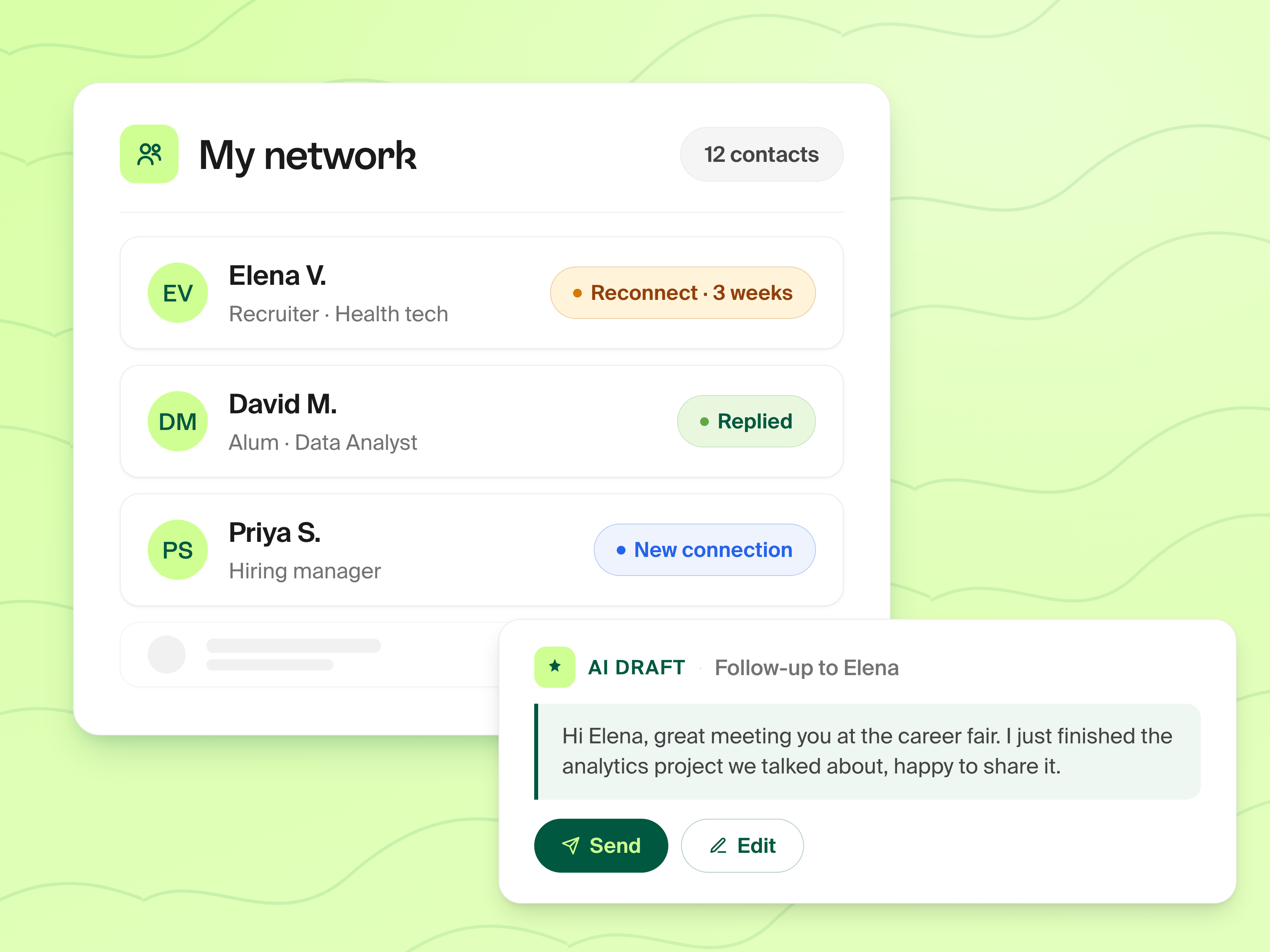 Community Feeds interface showing organized social feeds with segmented filters
