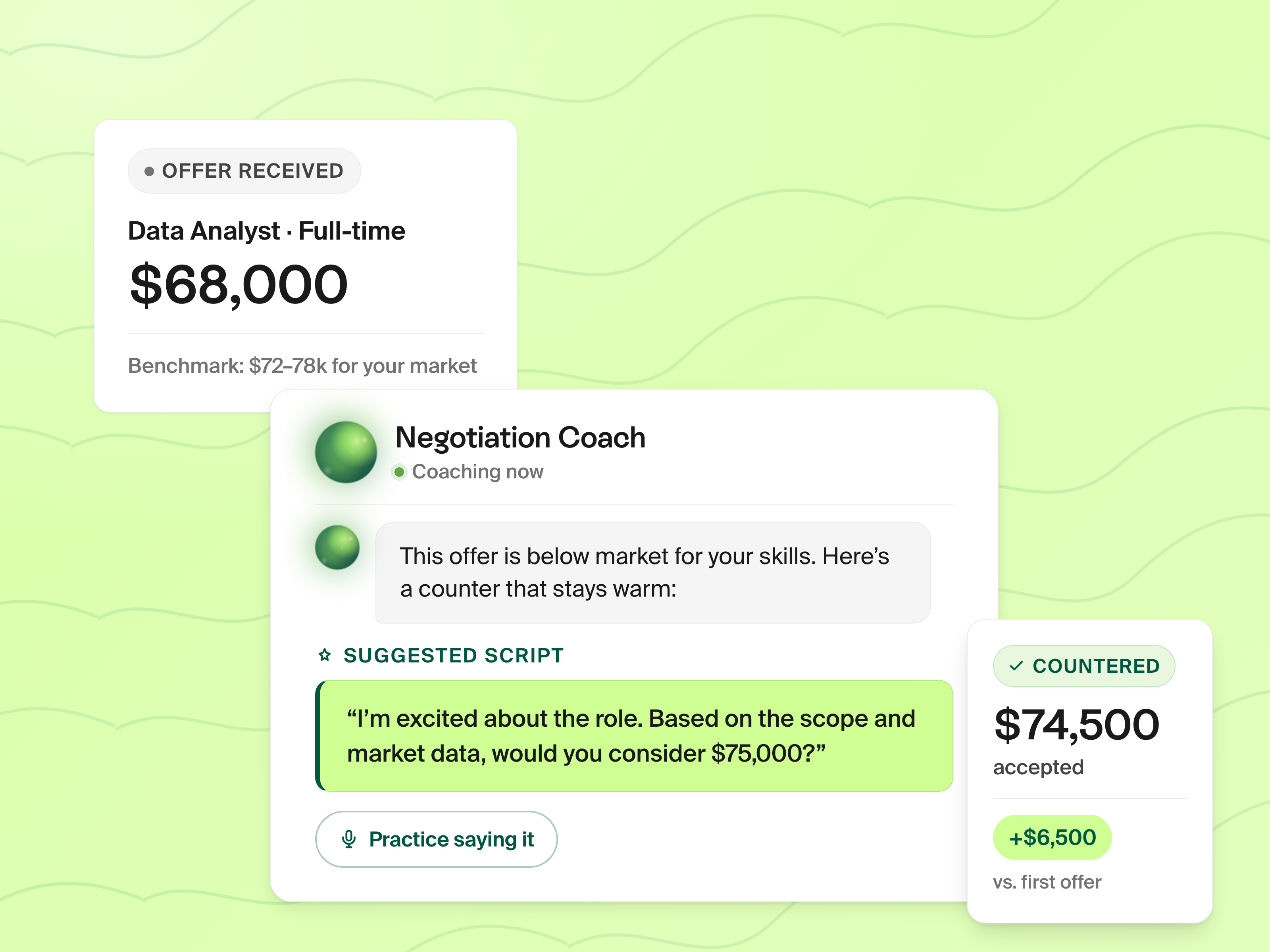 AI Salary Negotiation Coach - Prentus feature