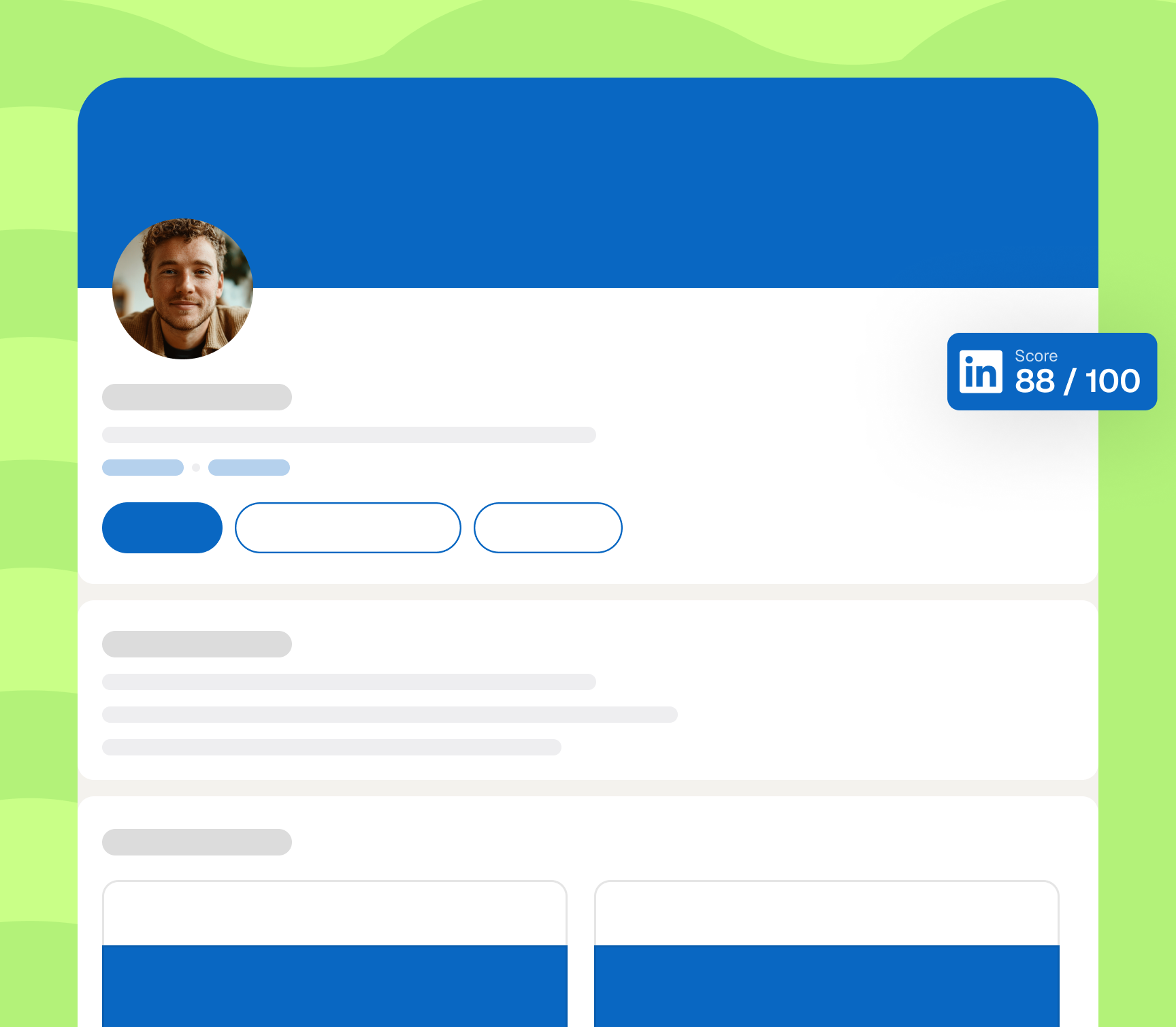 LinkedIn Builder step-by-step flow and profile analyzer
